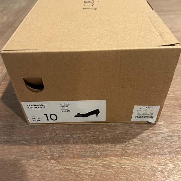 J. Crew Black Heels with Checkered Bow - Picture 4 of 4